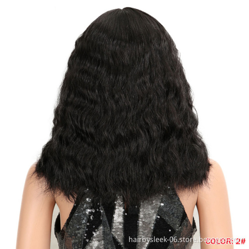 16 Inches Ombre Loose wave Synthetic Lace Frontal wigs unprocessed mid length full brazilian Lace Front Wig Synthetic Hair Wigs